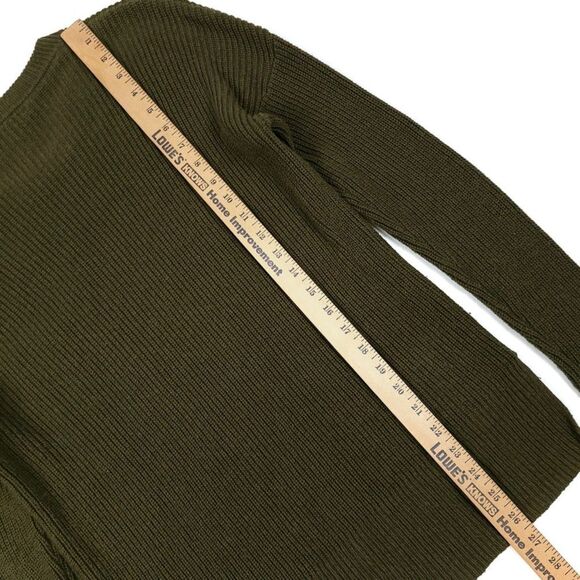 MADEWELL Thompson Pocket Pullover Sweater Olive Green Cotton Rib Minimal Small - Picture 5 of 9